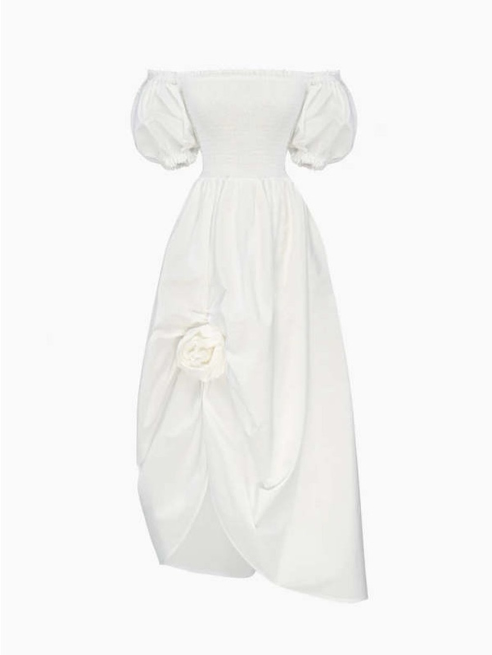 SLEEPER - Belle Cotton Dress With Rose Detail